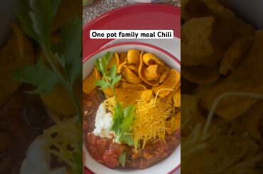 One pot family meal Chili   #shorts #chili  #onepotmeals    #dinner