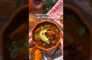 Hearty pumpkin and ground “pork” chili recipe