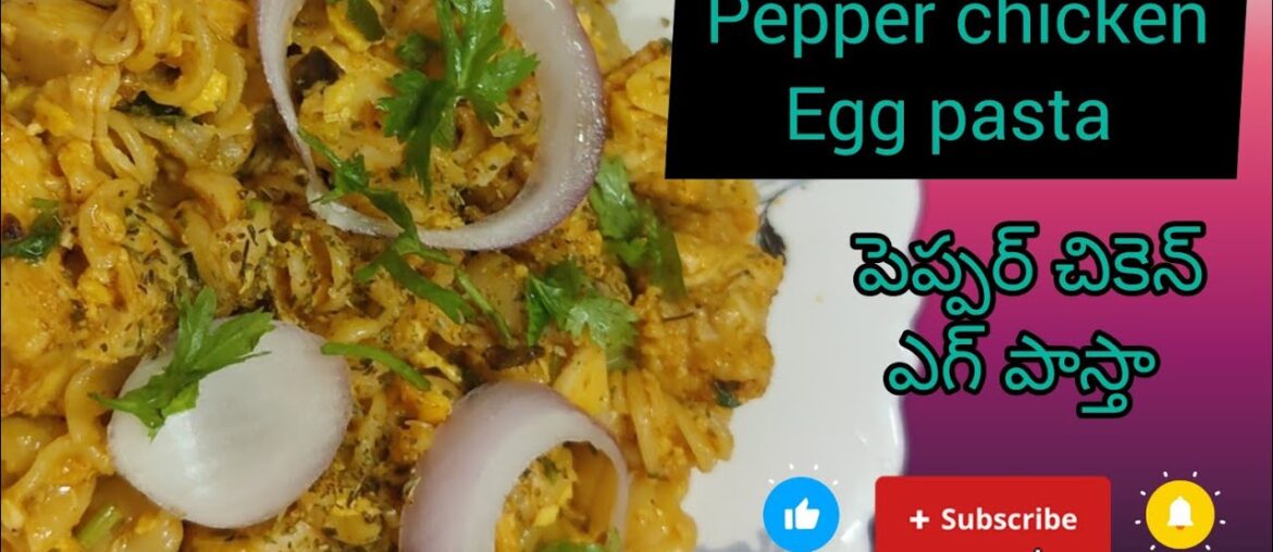 Spicy Fusion Delight: Pepper Chicken Egg Pasta || Unique Style Pasta Recipe #youtuber #food #foodie