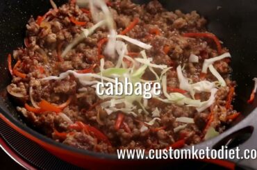 keto chili black bean pork cabbage stir fry thai style recipe