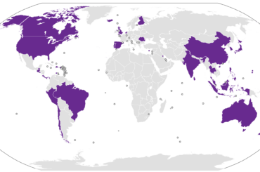 Map of countries that have tacobell