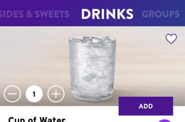 I mean, it’s one cup of water. How much could it cost? $10?