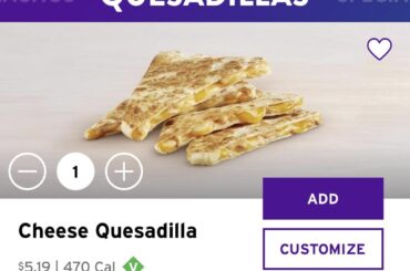 At $5.19, is the cheese quesadilla a contender for one of the most overpriced Taco Bell items?