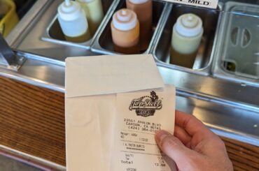 Shout out to Top Shelf Tacos in Carson CA for just automatically handing you a bag to carry all your salsas bar selections in