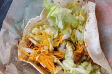 My soft taco was served open-face style. Paper wasn't even wrapped up when I opened the bag. I think they're getting tired of me getting just the free taco every day lol
