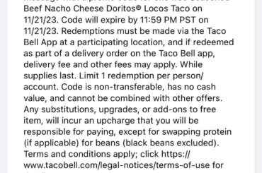 NJ Free Taco