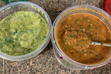 Green and Red Roasted Salsa’s.