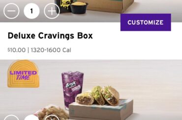 The cravings box and the deluxe cravings box are the same price for me lol