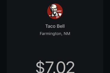 Got a famous bowl at KFC today. Cashapp is a little confused.