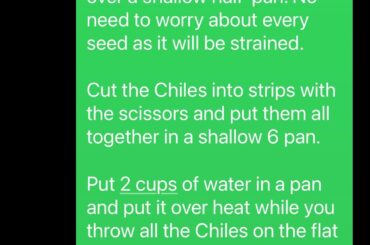 Chile Paste as explained to 1 of my upcoming cooks: