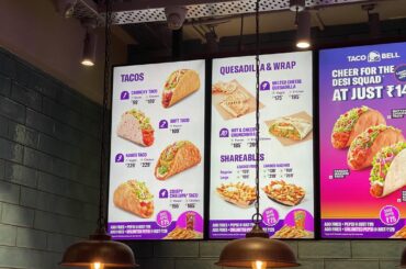 Taco Bell India with prices!
