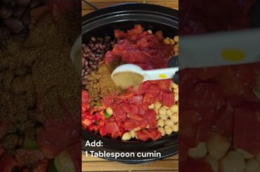 Slow Cooker Sweet and Spicy Veggie Chili