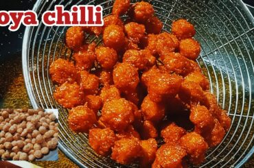 Crispy Soya chilli|How to make soya bean chilli|Snacks Recipe