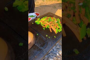 Chinese Burger Fried ham with chili pepper