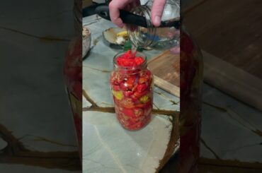 Fermented Hot Peppers pt1 #hotsauce #fermentation #chilipeppers