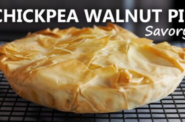 SAVORY CHICKPEA WALNUT PIE Recipe - Easy Vegetarian and Vegan Recipes