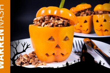 Stuffed Jack O’ Lantern Peppers - Halloween Recipes, Tasty & Healthy by Warren Nash