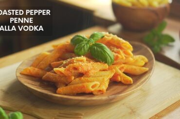 Roasted Peppers Penne Alla Vodka | Easy Pasta Recipe