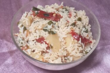 Pepper Potato Moringa Leaf Pilaf | Dinner Recipes | I Love This Rice Recipe! Pilaf Recipes  1721