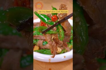 Stir Fry Beef with Chili Recipe #shorts