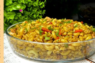 Black Pepper Macaroni | How To Make Black Pepper Chicken Macaroni Recipe By Continental Food