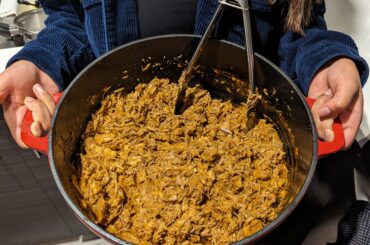 Made a big pot of chilorio for the Christmas party tomorrow!