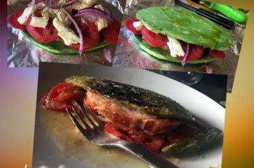 Deliciosos nopales rellenos. Hechos en casa.