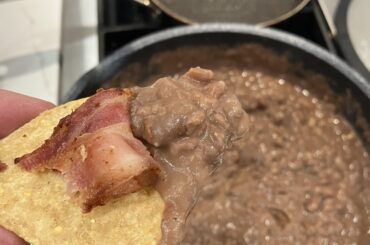 Gotta taste the beans, but no need to dirty an extra spoon.