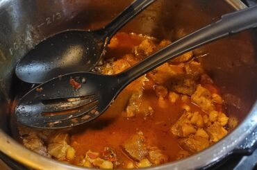 Pozole made with hatch chiles