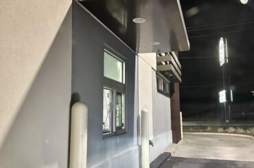 While waiting for my online order, they asked me to stay behind the bollard. Anybody know why?