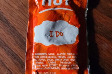 I accidentally left this hot sauce packet in my pants and it went through my washing machine and dryer, but it lived