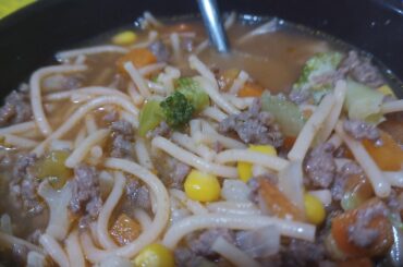 Sopita con picadillo