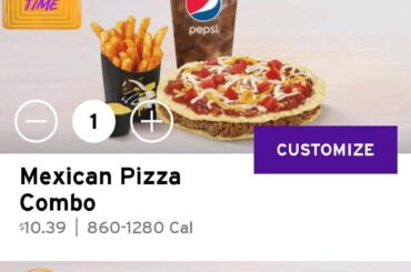 Fries instead of a crunchy taco?