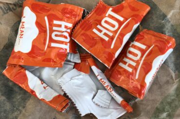 About how many sauce packets do you average per burrito?