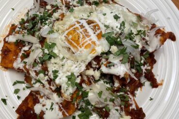 Homemade chilaquiles