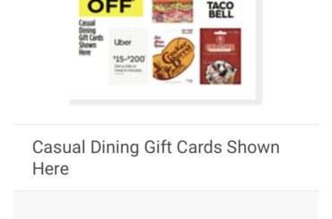 Dollar general is doing 20% off Taco Bell (and uber) gift cards in store until the 25th. Great time to stock up!