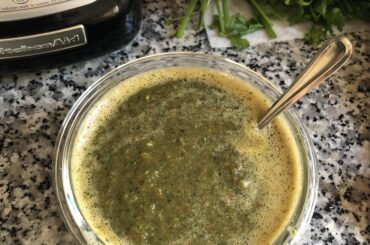 Roasted tomato, garlic, serranos and habaneros. Fresh cilantro and onion.