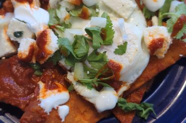 My son wanted chilaquiles