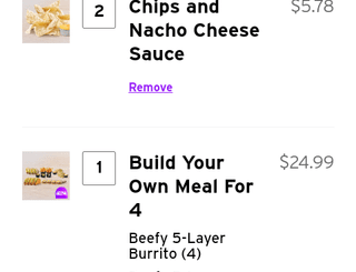 get $25 of free food