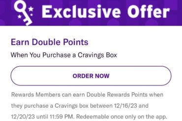 Now that's a nice offer! Double points on cravings boxes this weekend