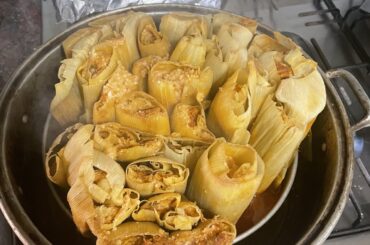Tamales from little beautiful (Hermosillo) caldo de queso and Menudito.