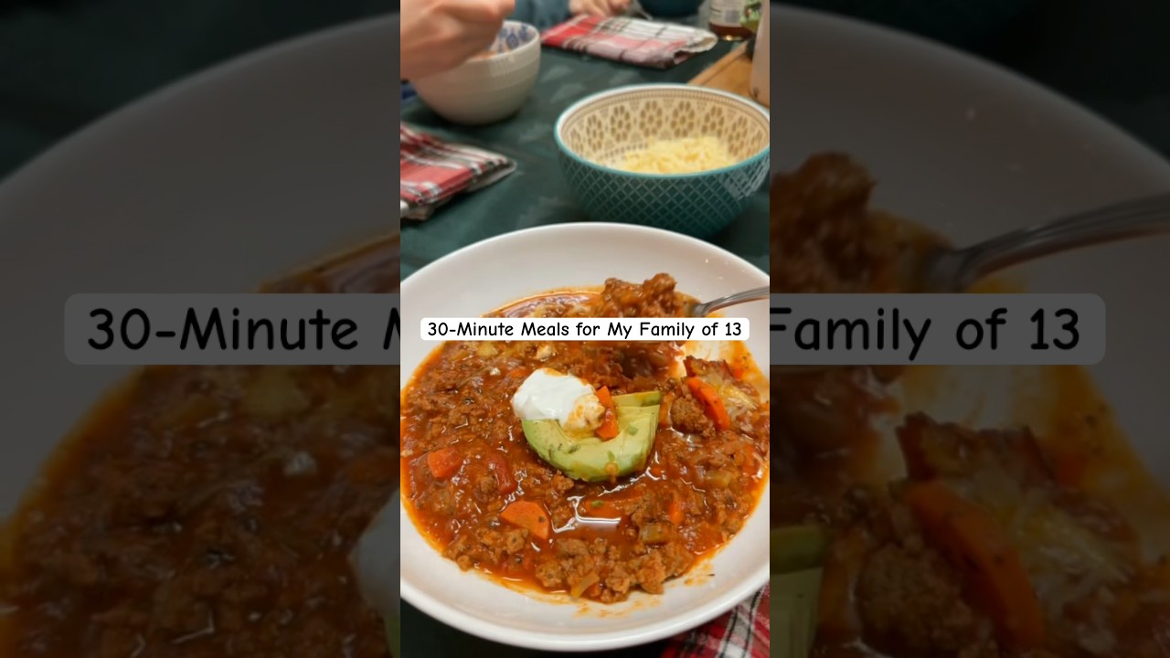 FEEDING My FAMILY of 13 in Just 30 MINUTES! Spiced Beef and Lamb Chili