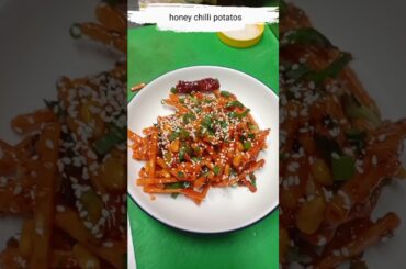 how to make honey chili potatoes #food #foodie #viral #ytshorts #trending #shorts