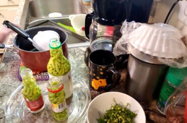 Hot pepper vinegar recipe and boiling peanuts- End of garden preserving