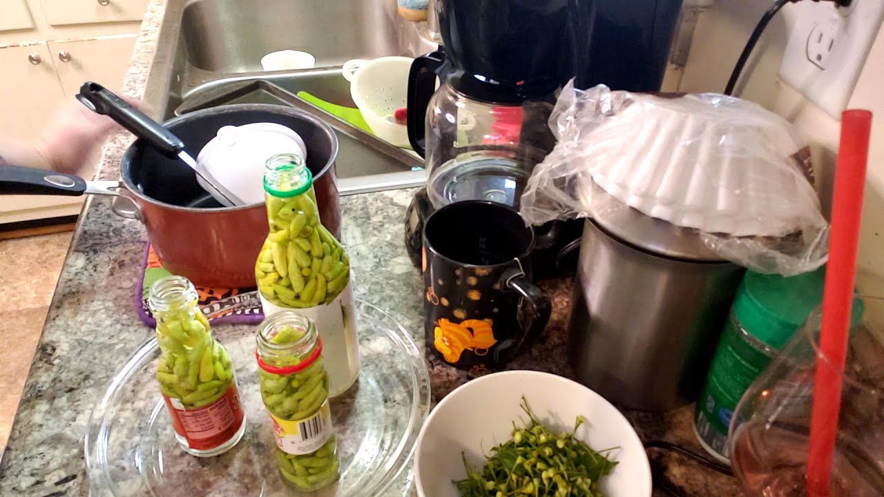 Hot pepper vinegar recipe and boiling peanuts End of garden preserving