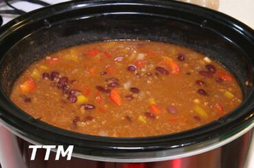 Crock Pot Chili~Ground Beef Chili Recipe Slow Cooker