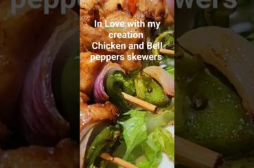 Chicken Bell pepper skewers #trending #viral #youtubeshorts #ytshorts #easy #chicken #food #shorts