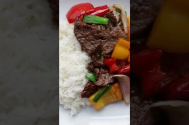 Mongolian Beef Stir Fry with Bell Peppers Recipe