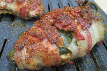 Stuffed Poblano Peppers | Poblano Popper recipe | Bacon Wrapped