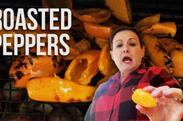 How to Make Grilled Roasted Pepper Recipe on Grilla Pellet Grill | Tina The Grilla Girl